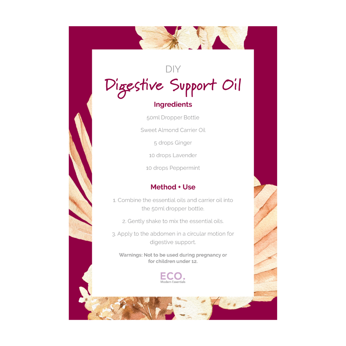 Digestive Support Recipe Postcard