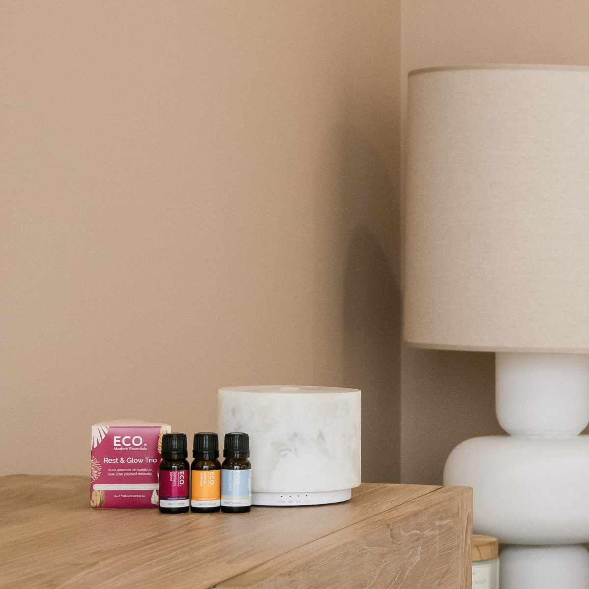 Marble Diffuser + Rest & Glow Trio