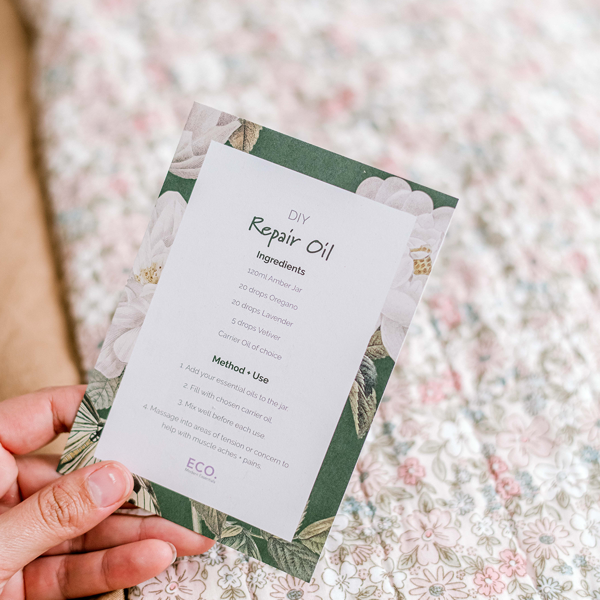 Repair Oil Recipe Card