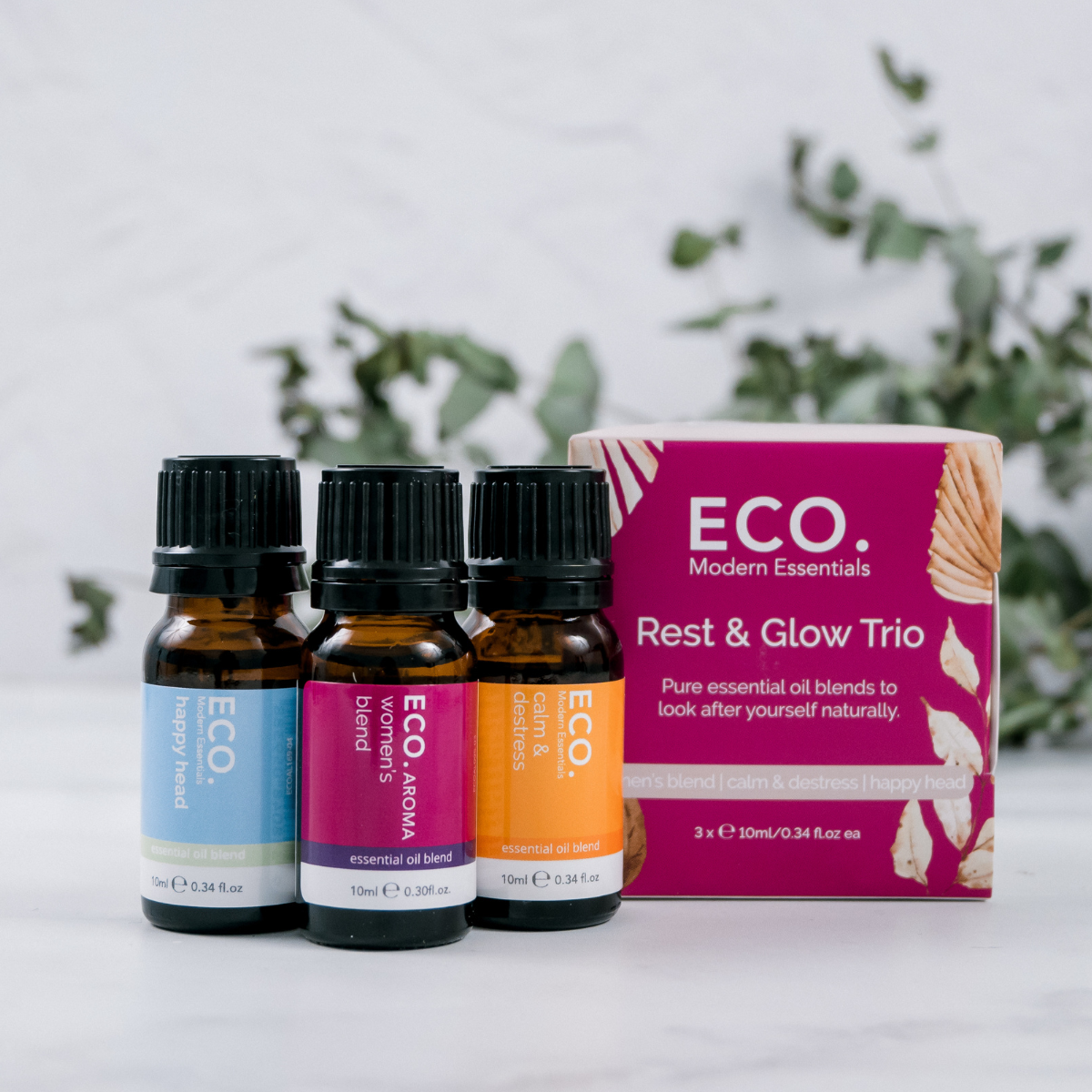 Marble Diffuser + Rest & Glow Trio