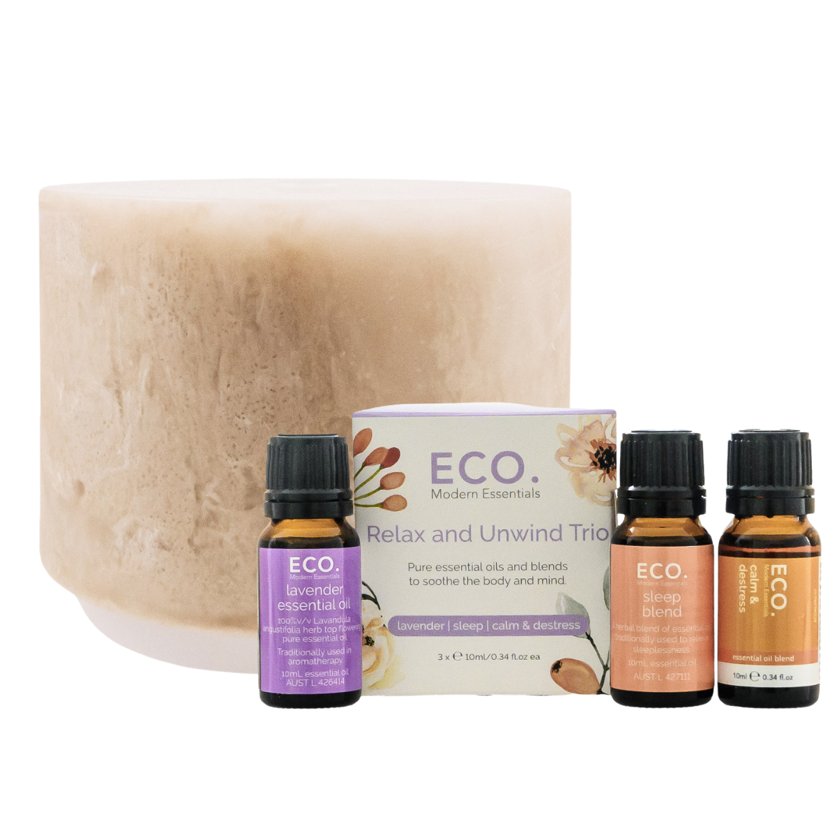 Sandstone Diffuser & Essential Oil Starter Pack