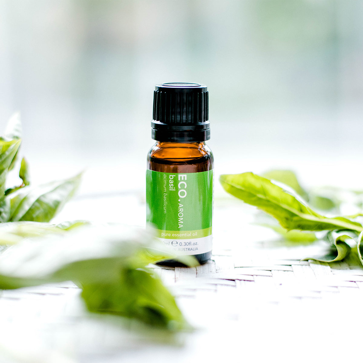 Basil aromatherapy pure oil bottle