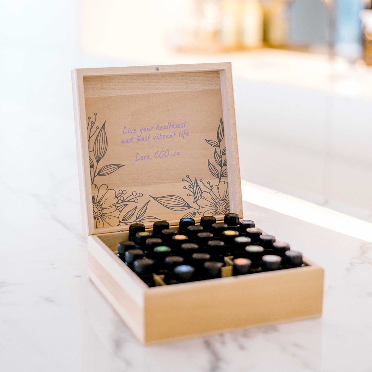 Wooden 36 Essential Oils Box