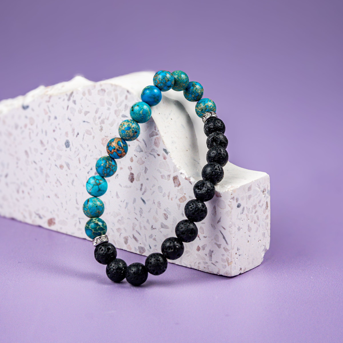 Jasper and Lava Stone Bracelet