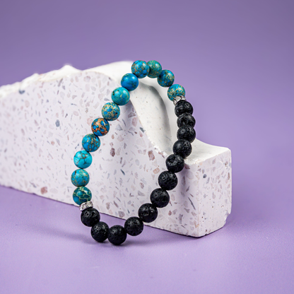 Jasper and Lava Stone Bracelet