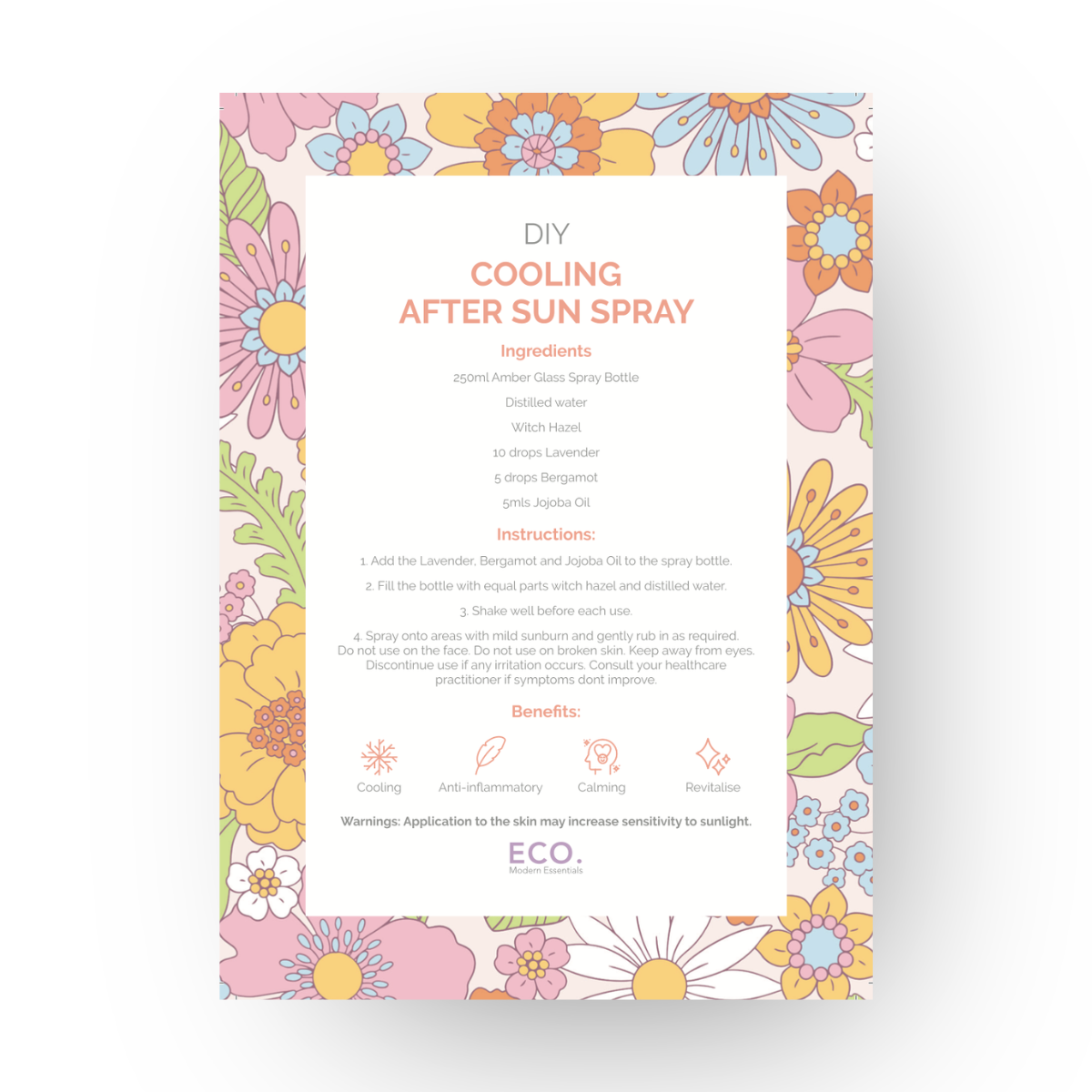 After Sun Care Spray Postcard