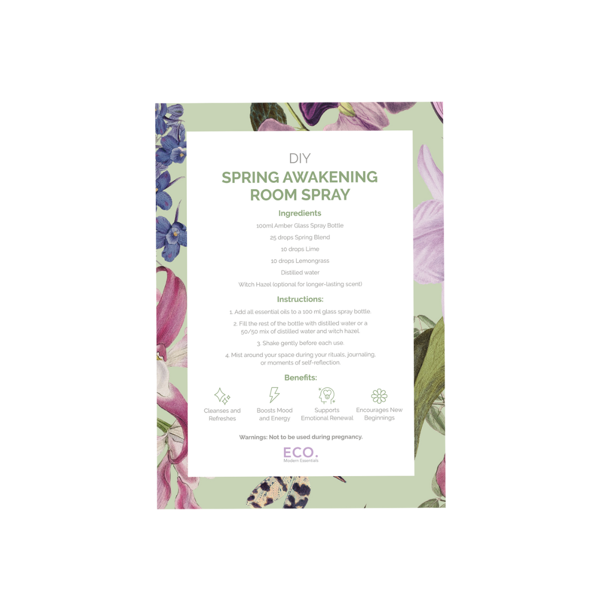 Spring Awakening Room Spray Postcard