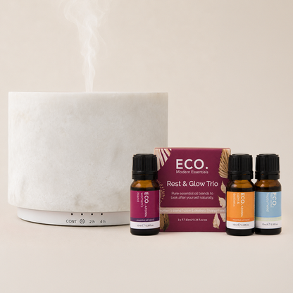 Marble Diffuser + Rest & Glow Trio