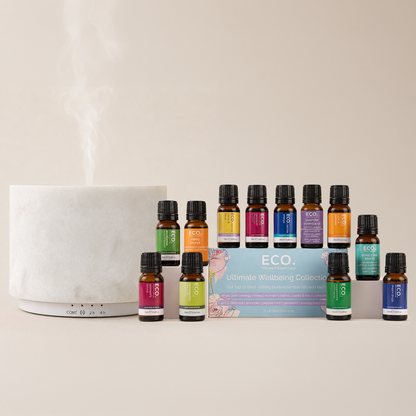 Marble Diffuser + Ultimate Wellbeing 12 Pack Collection
