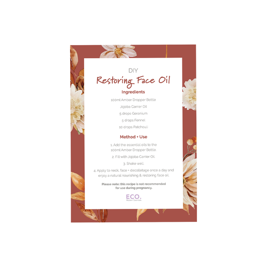 Restoring Face Oil Recipe Card