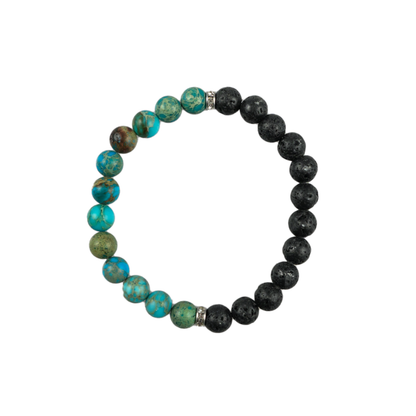 Jasper and Lava Stone Bracelet