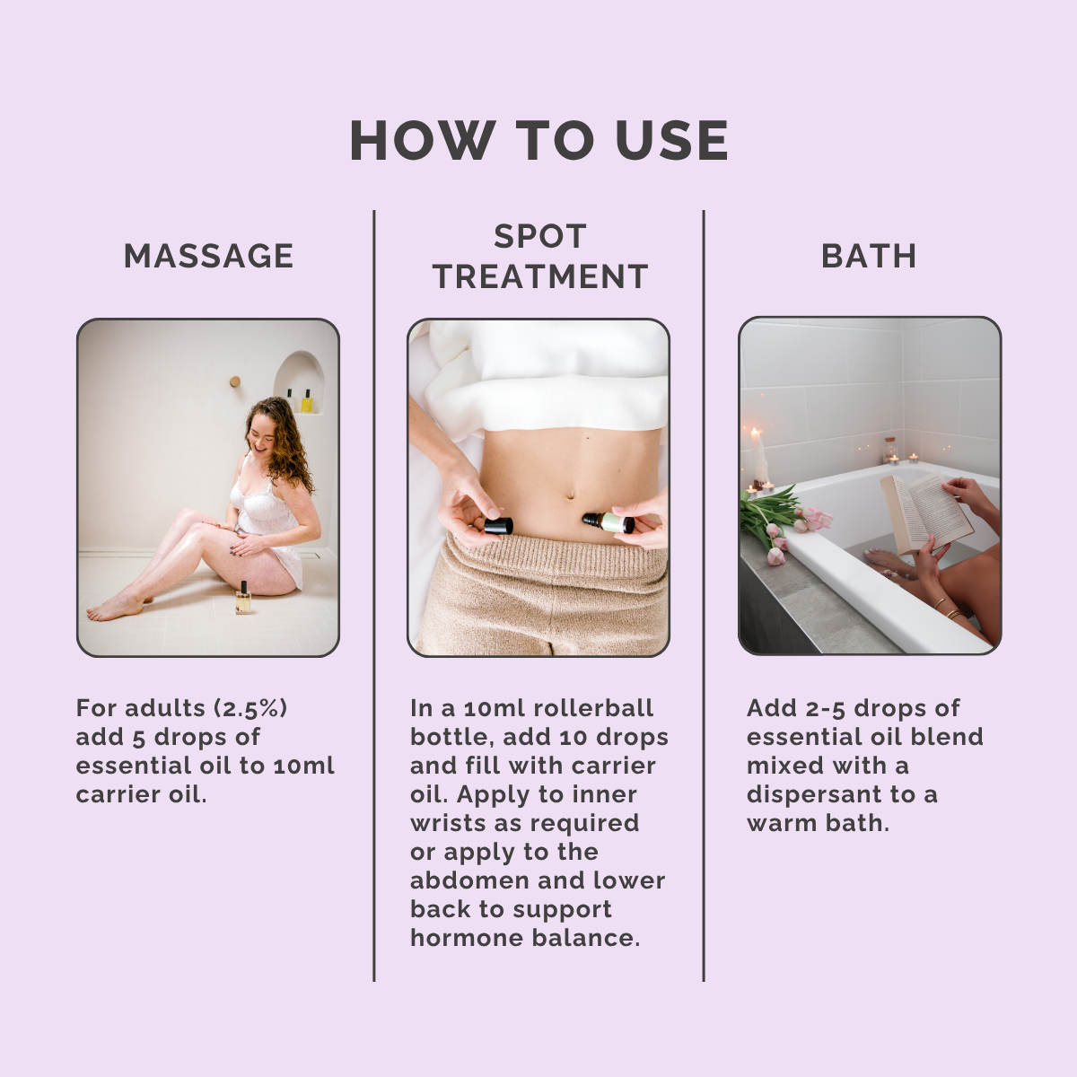 Women's Essential Oil Blend - How to Use