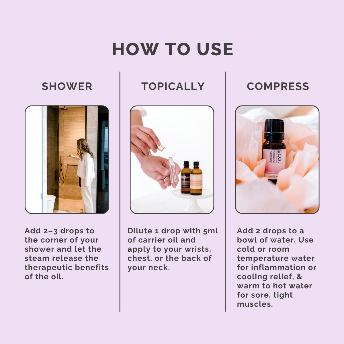 Hormone Harmony Essential Oil Blend - How to Use