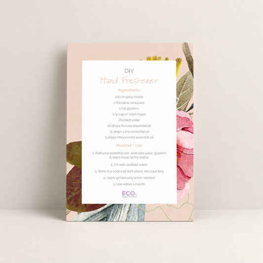 Natural Hand Freshener Recipe Card