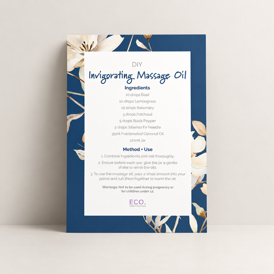 Invigorating Massage Oil Recipe Postcard