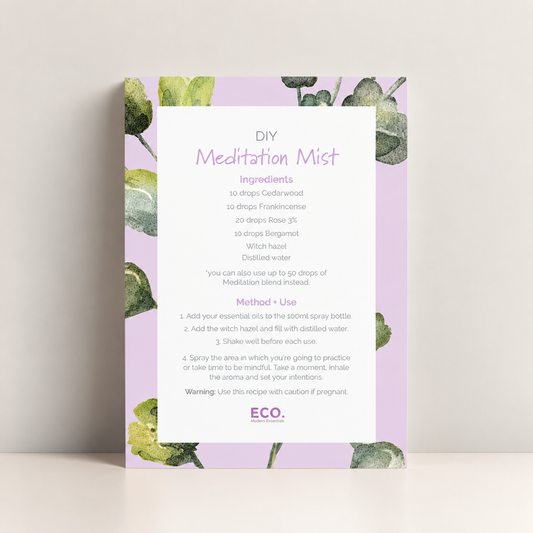 Meditation Mist Recipe Card