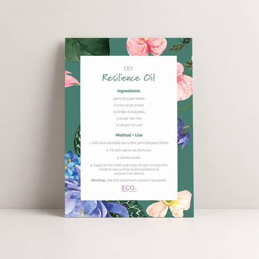 Resilience Oil Recipe Card