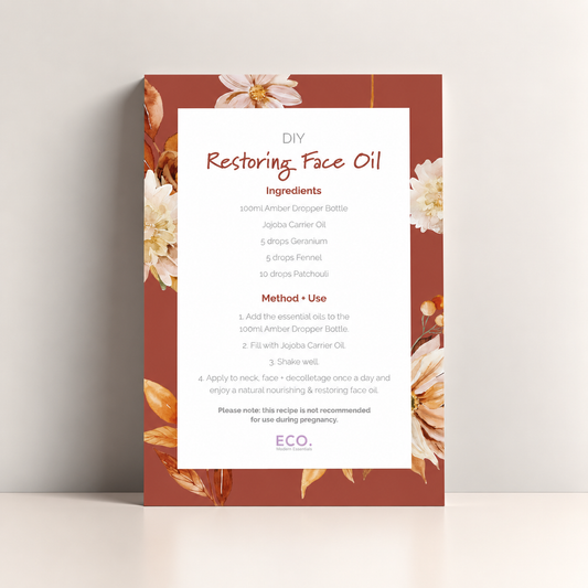 Restoring Face Oil Recipe Card