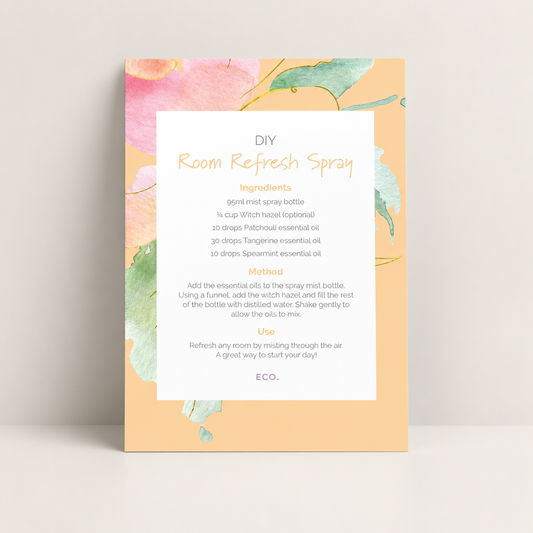 Room Refresh Spray Recipe Card