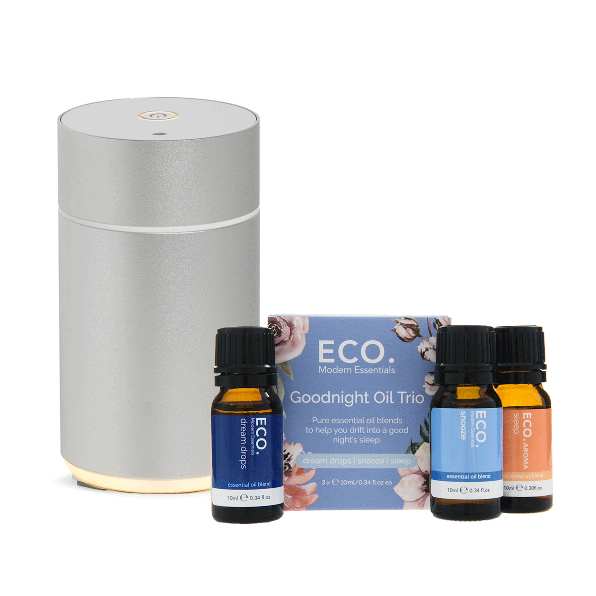 Nebulizing Diffuser & Goodnight Oil Trio Collection