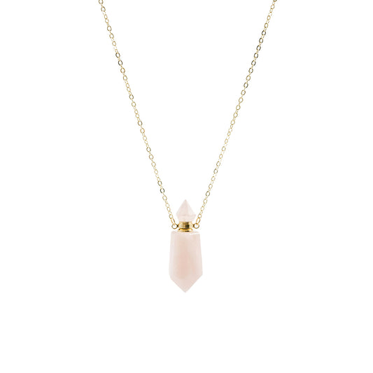Rose Quartz Aromatherapy Necklace