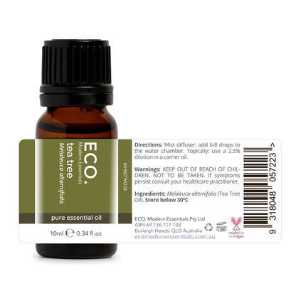 ECO. Modern Essentials Tea Tree oil label