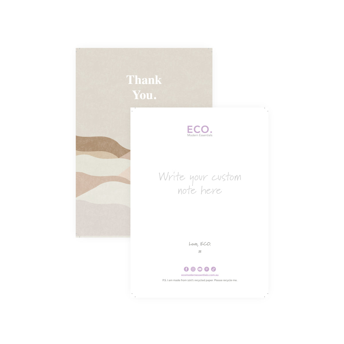 Personalised Customer Order Note