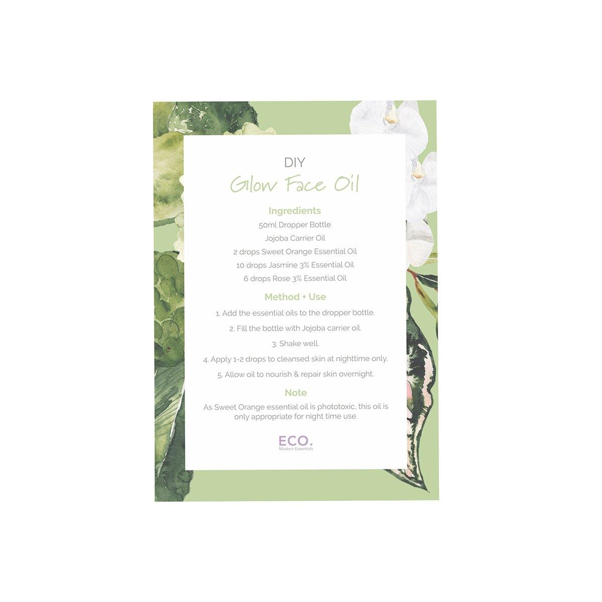 Glow Face Oil Recipe Card - ECO. Modern Essentials