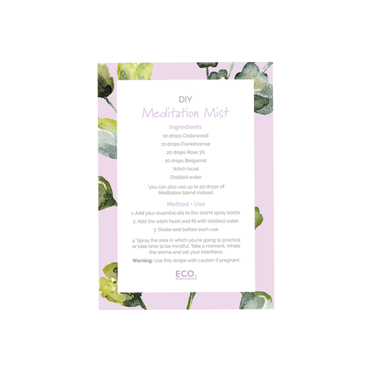 Meditation Mist Recipe Card