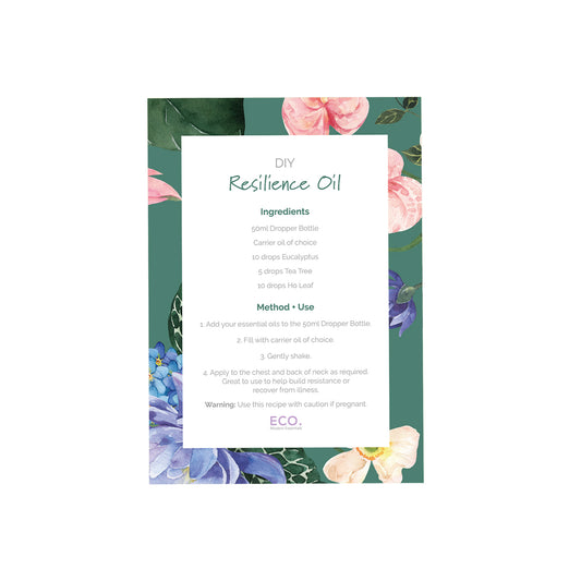 Resilience Oil Recipe Card