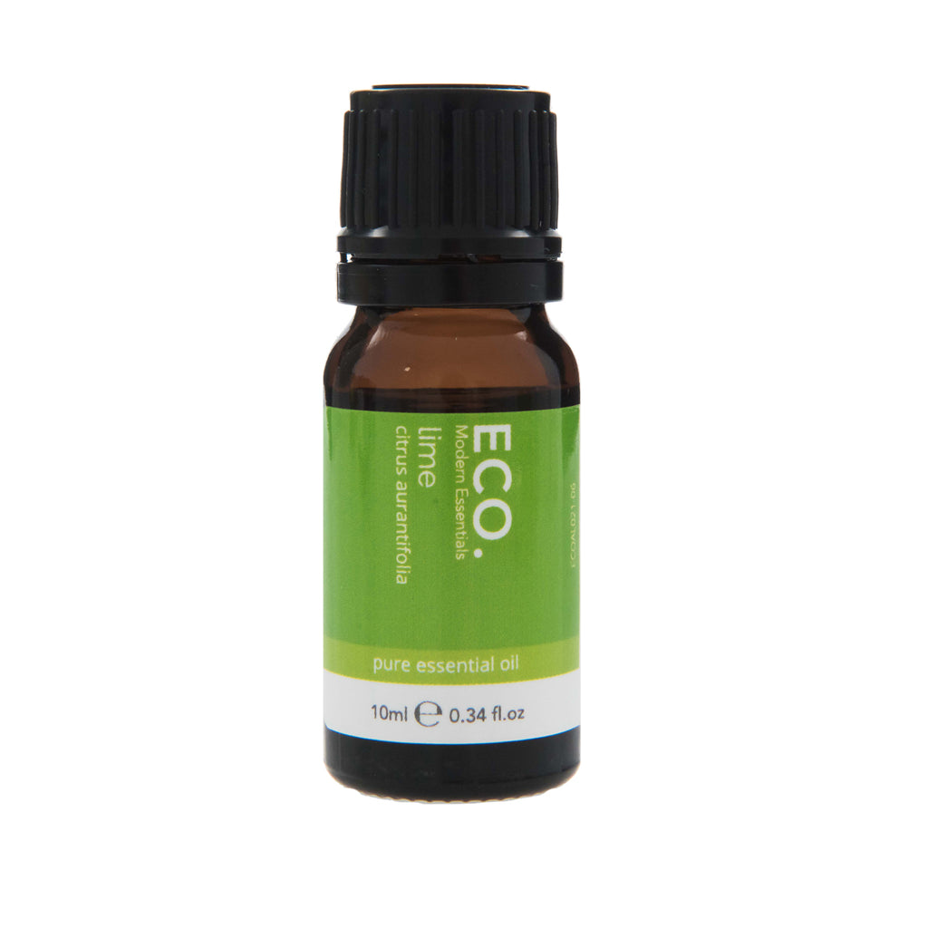 lime essential oil in bottle 